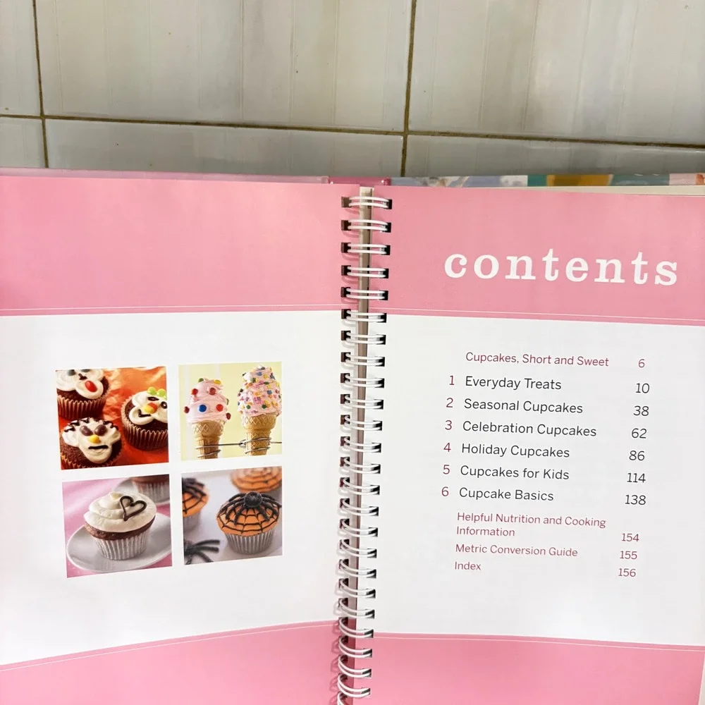 Betty Crocker Just Cupcakes 100 Recipes Cookbook Spiral Bound 2008 Wiley Pink